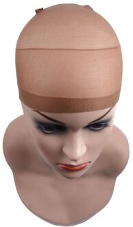 2 Stks/pak Pruik Haarnetjes Gratis Size Pruik Cap Voor Haar Weven Stretch Mesh Haarnetjes Maken Pruiken 5 kleuren bruin 2stk