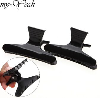 2 Stks/pak Zwarte Vlinder Klemmen Clips Voor Bevestiging Haar Stijl Sectie Big Hair Map Klauw Pro Salon Kapper Haar Styling gereedschap