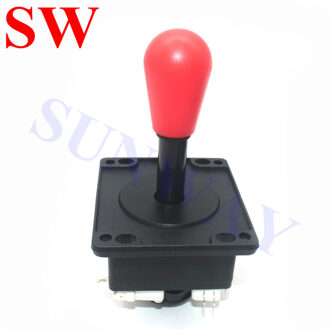 2 stks/partij Amerikaanse Stijl Arcade Joystick met Microschakelaar voor Jamma Games Controller Joypad (zwart, rood 4/8 manier)