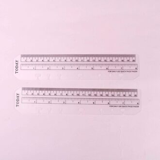 2 stks/partij Bookmark Heersers Index Heerser Bladwijzer Notebooks Accessoires Voor Bindmiddel Planner Notebooks School Kantoor Tranparent A5