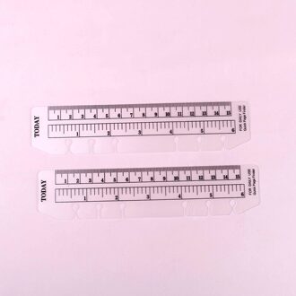 2 stks/partij Bookmark Heersers Index Heerser Bladwijzer Notebooks Accessoires Voor Bindmiddel Planner Notebooks School Kantoor Tranparent A6