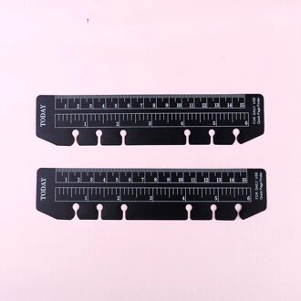 2 stks/partij Bookmark Heersers Index Heerser Bladwijzer Notebooks Accessoires Voor Bindmiddel Planner Notebooks School Kantoor zwart A6