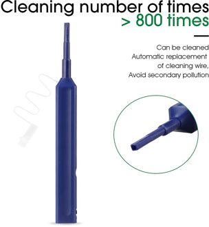 2 Stks/partij Ftth Glasvezel Pen Tool 2.5Mm Lc Mu 1.25Mm Sc Fc St Lc Connector optische Smart Cleaner