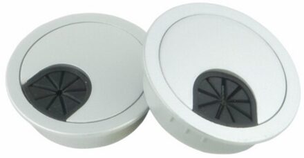 2 Stks/partij Goede Meubels Hardware Home Office Tabel Desk Zinklegering 60Mm Draad Kabel Hole Cover zilver