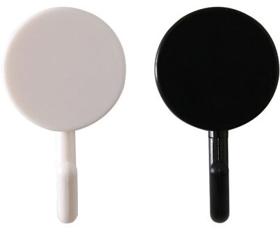 2 Stks/partij Haak Plastic Deur Hanger Zelfklevende Muur Hanger Hoed Rekken Sleutel Hanger Muur Organizer Home Decor Sleutelhouder zwart wit