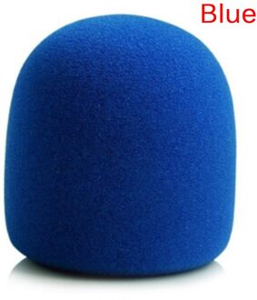 2 Stks/partij Handheld Microfoon Foam Mic Cover Professionele Studio Voorruit Beschermende Grill Shield Zachte Spons Microfoon Cap Blauw