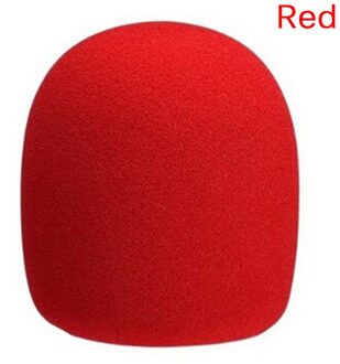 2 Stks/partij Handheld Microfoon Foam Mic Cover Professionele Studio Voorruit Beschermende Grill Shield Zachte Spons Microfoon Cap Rood