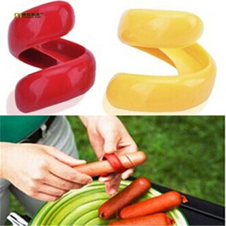 2 stks/partij Handleiding Fancy Worst Spiraal Barbecue Honden Cutter Slicer keuken Snijden Extra Gadget Groente Gereedschap OK 0299