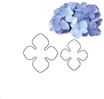 2 stks/partij Hortensia Bloem Cakevorm Rvs Fondant Sugarcraft Cookie Biscuit Cutter Xmas Cake Decorating Mold
