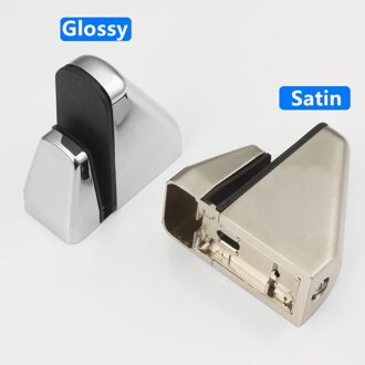 2 Stks/partij K854 Zinklegering Glasklem Beugel Chrome Shiny/Satijn Afgewerkt Plank Ondersteuning Kan Klem 5-46mm glanzend