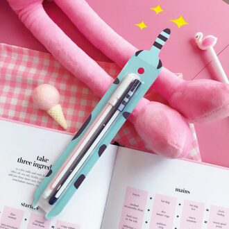 2 Stks/partij Leuke Kawaii Gespikkelde Papier Kaart Kat Gel Pen 0.38 Mm Inkt Pen Relatiegeschenk Briefpapier School & Kantoor Supply blauw kat