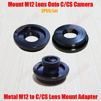 2 Stks/partij Metalen M12/C M12/CS Lens Mount Adapter Zinklegering M12 om C CS Mount Adapter Converter Ring voor Veiligheid CCTV Camera