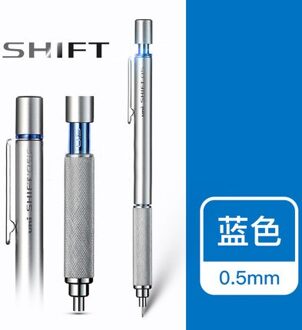 2 Stks/partij Mitsubishi Uni M5-1010 Shift Mechanische Potloden 0.3/0.5/0.7/0.9 Mm Intrekbare Tip Lage Zwaartekracht center Grafische 05mm zilver
