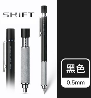 2 Stks/partij Mitsubishi Uni M5-1010 Shift Mechanische Potloden 0.3/0.5/0.7/0.9 Mm Intrekbare Tip Lage Zwaartekracht center Grafische 05mm zwart