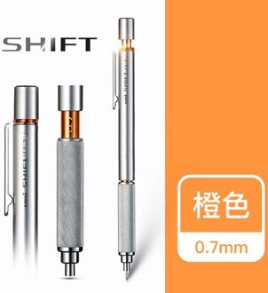 2 Stks/partij Mitsubishi Uni M5-1010 Shift Mechanische Potloden 0.3/0.5/0.7/0.9 Mm Intrekbare Tip Lage Zwaartekracht center Grafische 07mm zilver