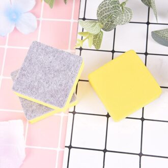 2 Stks/partij Schoolbord Gum Geel Schoolbord Whiteboard Cleaner Dry Marker Pen Schuim Gum Krijt Brushs 5.2*5.2*2cm