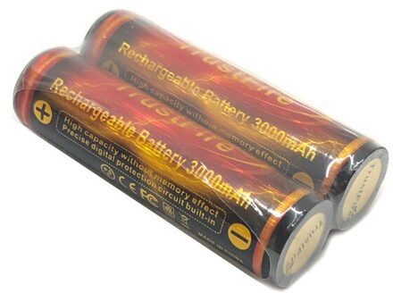 2 Stks/partij Trustfire 18650 Golden Beschermde Batterij 3.7V 3000 Mah Oplaadbare Lithium Batterijen Met Pcb Voor Zaklampen Torch