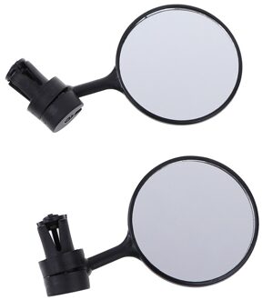 2 Stks/partij Universele Rotate Fietsen Fiets Stuur Rear View Glas Zwart Flexibele Verstelbare Safe Achteruitkijkspiegel