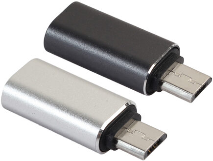 2 stks/partij USB Type C Female naar Micro USB Male Converter Adapter Aluminium Connector Charger USB Converters voor Nexus
