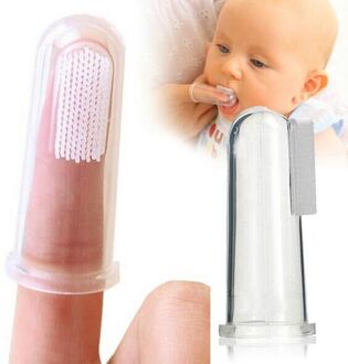 2 Stks/partij Zachte food-grade siliconen Veilig Baby Kids Vinger Tandenborstel Gum Brush Voor Clear Massage #47