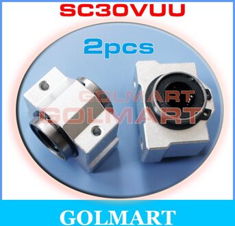 2 stks SC30VUU SCV30UU SC30V 30mm lineair lager blok behuizing met LM30UU voor 30mm rail as