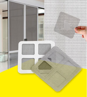 2 Stks/set Anti-Insect Fly Bug Mosquito Screen Netto Reparatie Tape Patch Lijm 10X10 (Cm) tape Summer Venster Netting Patch Reparatie