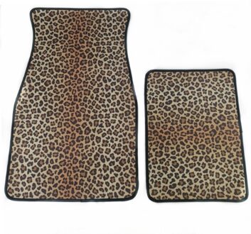 2 Stks/set Auto Gedrukt Styling Tapijt Universele Neopreen Rechthoek Voor Achter Accessoires Auto Vloer Deurmat Matten Anti Slip wit