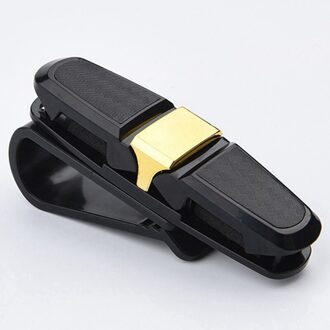 2 Stks/set Auto Zonneklep Zonnebrillen Card Ticket Holder Clip Mount Carbon Fiber Draagbare Auto Ornament 2stk GD