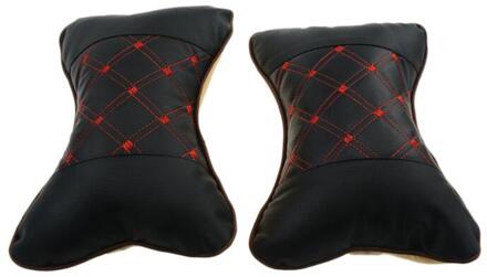 2 Stks/set Autostoel Lederen Kussen Ademend Hoofd Hals Rest Veiligheid Kussen Ondersteuning Kussen Hoofdsteun Pad