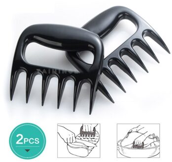 2 Stks/set Bbq Accessoires Vlees Shredder Sterke Getrokken Varkensvlees Puller Bbq Vork Bear Claw Fruit Groente Slicer Snijders Koken Gereedschap
