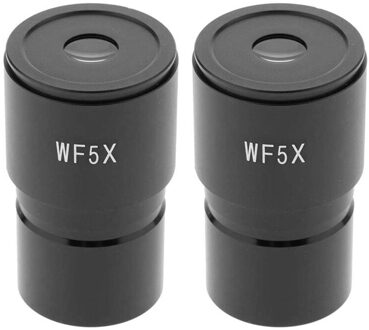 2 Stks/set Biologische Microscoop Oculairs WF5X Accessoire Brede Veld Groothoek Lens 23.2Mm Diameter