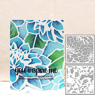 2 Stks/set Bloeiende Dahlia Stencil Voor Diy Scrapbooking Diy Papier Kaarten Maken Plastic Sjablonen Decoratie Versiering