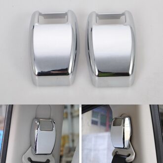 2 Stks/set Chrome Abs Auto-interieur Seat Veiligheid Belt Cover Trim Styling Sticker Voor Jeep Compass Patriot