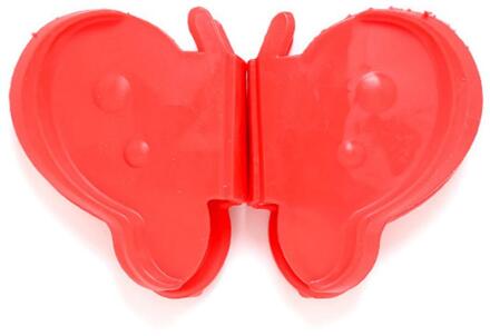 2 Stks/set Creatieve Vlinder Keuken Siliconen Isolatie Tegen Hete Plaat Clip Met Magneet Beschermen Handen Nemen Kom Oven rood