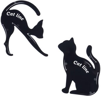 2 Stks/set Eye Liner Make-Cat Eye Eyeliner Stencil Eyeliner Stencil Modellen Wenkbrauw Ogen Liner Template Shaper Tool