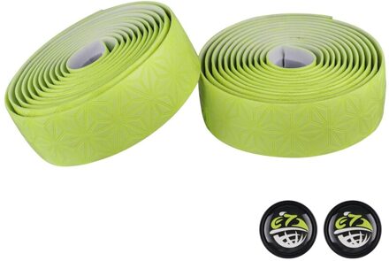 2 Stks/set Fietsstuur Tape Met Huidmondjes Luxe Synthetisch Leer Wraps Voor Racefiets Fixed Gear Fiets groen