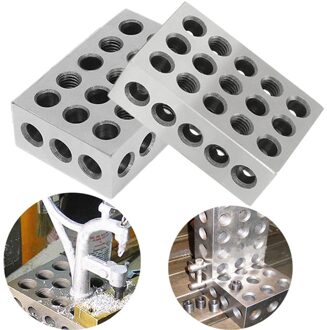 2 Stks/set Gehard Staal 25-50-75mm Blokken 0.0001 "Precisie Matched Machinist 123 Frees 23 Gaten 1-2- 3 "Blok Gauge 1-2-3 duim