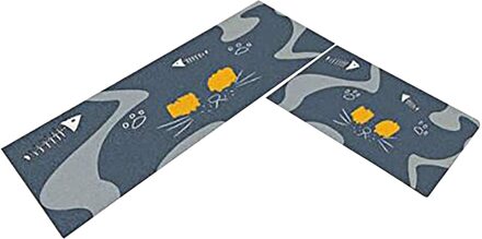 2 Stks/set Gereinigd Antislip Vloermat Olie Absorberende Keuken Tapijt Tapijt Voor Thuis Keuken Keukengerei 40*60 + 40*120Cm