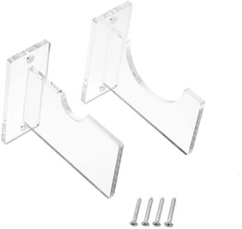 2 Stks/set Honkbalknuppel Houder Acryl Opslag Beugel Horizontale Winkel Plank Display Gemonteerd Muur Woonaccessoires Transparen F7F5