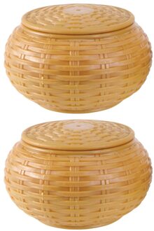 2 Stks/set Houten Go Schaakspel Stenen Opslag Kan Gaan Schaken Opslag Container wit zwart