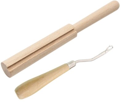 2 Stks/set Houten Klink Haak Garen Cutter Tool Voor Tapestry Tapijt Tapijt Maken Diy Borduurwerk Ambachten Decor