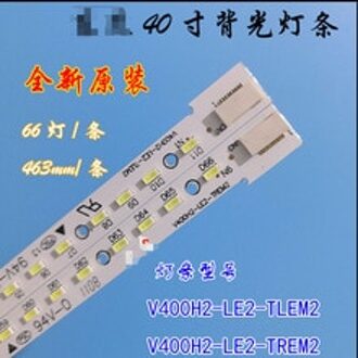 2 Stks/set Led Backlight Strip Voor Toshiba 40AL800 40EL100C V400HJ2-LE2 E187565 V400H2-LE2-TLEM2 TLEM2 V400H2-LE2-TREM2 TREM1