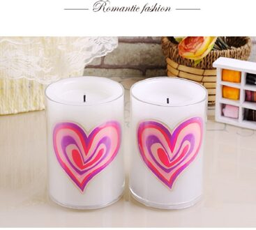 2 Stks/set Led Elektronische Kaarsen Rood/Kleurrijke Batterys Lichten/Romantische Express Liefde Home Decor Vlamloze Kaarsen Amber Decoratieve A 2stk