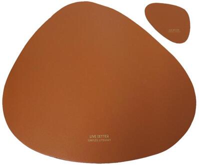 2 Stks/set Lederen Nordic Stijl Dineren Servet Pads Placemat Placemats Hittebestendige Coaster Kussen Keuken Party Decoratie Bruin