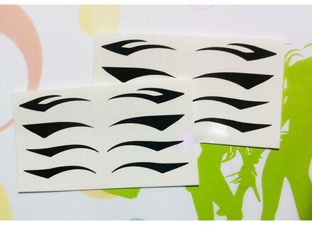 2 Stks/set Leuke Kat Eyeliner Stencil Kit Voor Wenkbrauwen Guide Template Maquiagem Oogschaduw Frames Card Makeup Tools 1