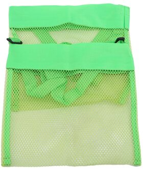 2 Stks/set Mesh Tote Strand Opslag Shell Netto Zak Meisjes Handtassen Kinderen Kids Zand Object Verzamelen Speelgoed groen