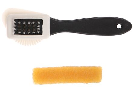 2 stks/set Nuttig Suède Schoen Borstel 3 Side Reinigingsborstel En Rubber Gum Set Zwart S Vormige Schoenen Cleaner Voor boot Schoen