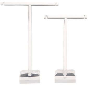 2 Stks/set Oorbellen Plank Sieraden Display Rack T Vorm Stand Show Charms Universele Professionele Showcase Boutique transparant