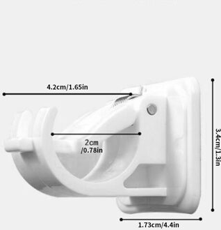 2 Stks/set Opknoping Staaf Clip Zelfklevende Gordijn Opknoping Staaf Klem Haken Douchegordijn Staaf Vaste Clip Opknoping Rack Haken