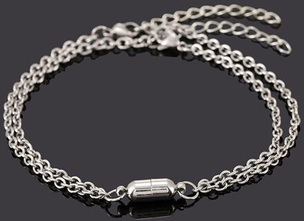 2 Stks/set Paar Kettingen Charm Hanger Ketting Sieraden Unisex Liefhebbers Koppels Sieraden Accessoires Sleutelbeen Chain Hangers 1 paar- A